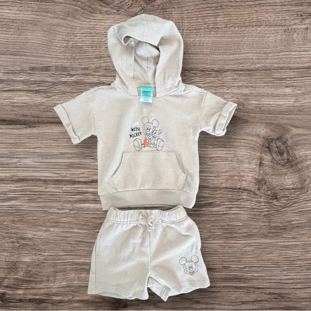 DISNEY BABY OUTFIT 12 months TAN 2 PIECE​